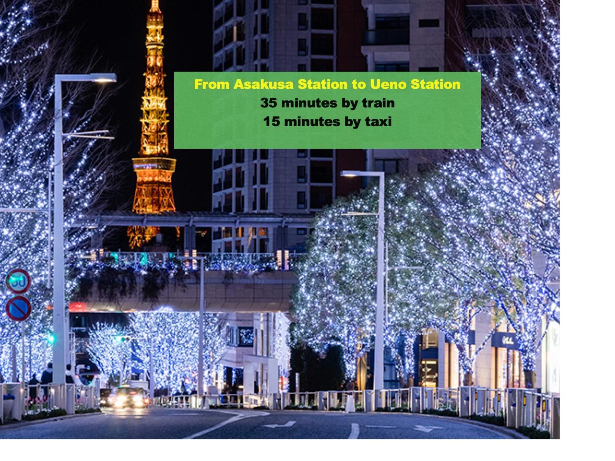 東京都浅草寺3分 浅草駅6分 寝室+リビング2-4人 スカイツリービュー 駅近 成田空港&羽田空港直通アパートメント エクステリア 写真